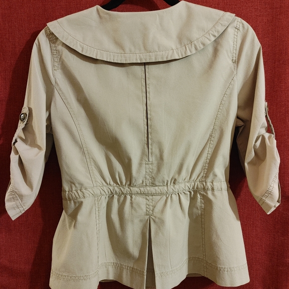 Ann Taylor Loft Womens small petit khaki jacket - Picture 5 of 6
